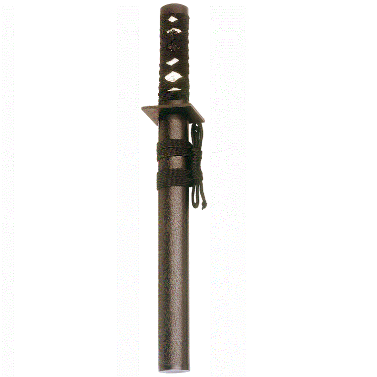 Tanto Sencillo Negro Japonés Tsuba cuadrada 45 cm