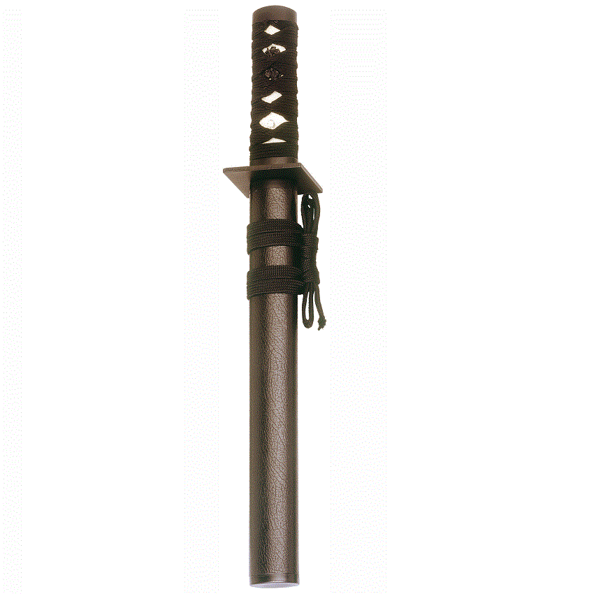 Tanto Sencillo Negro Japonés Tsuba cuadrada 45 cm