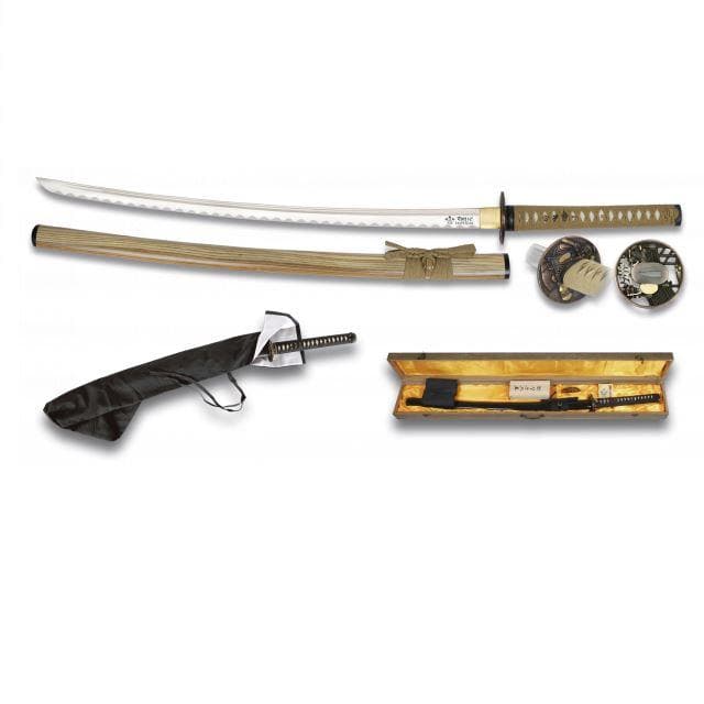 Katana Madera Asano con funda, caja, 2 tsubas y kit de limpieza