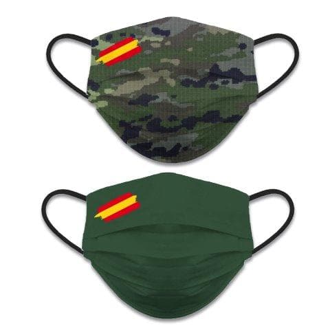 MASCARILLA REUTILIZABLE REVERSIBLE CAMO VERDE