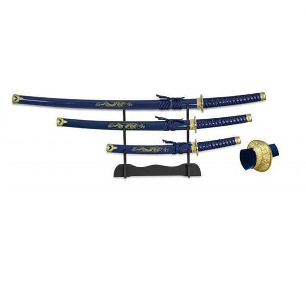Set de 3  Katanas Blue Kyoto