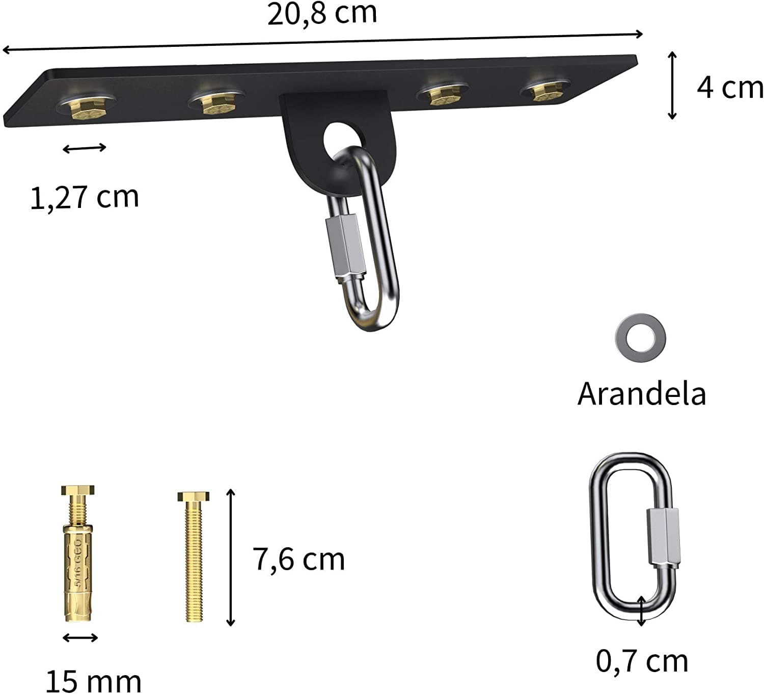 Soporte  Techo Sacos de Boxeo Rude