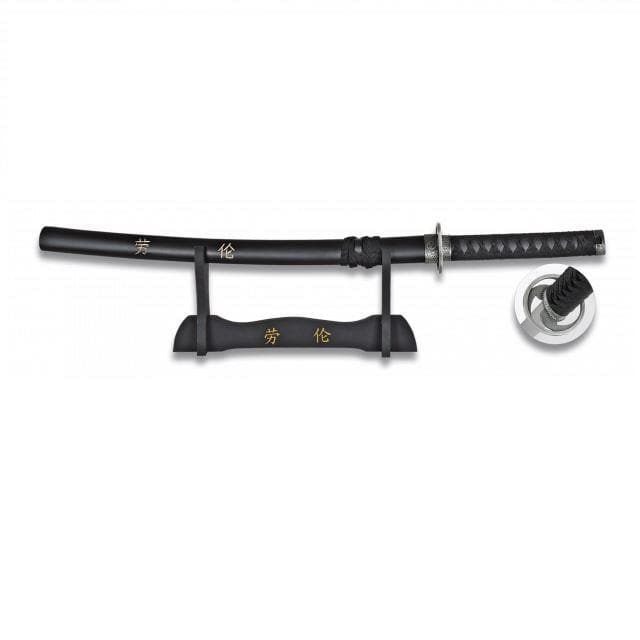 Wakizashi Toyotomi Hideyoshi Hoja Carbono con peana