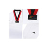 Dobok Taekwondo ADIDAS CHAMPION II cuello rojo y negro