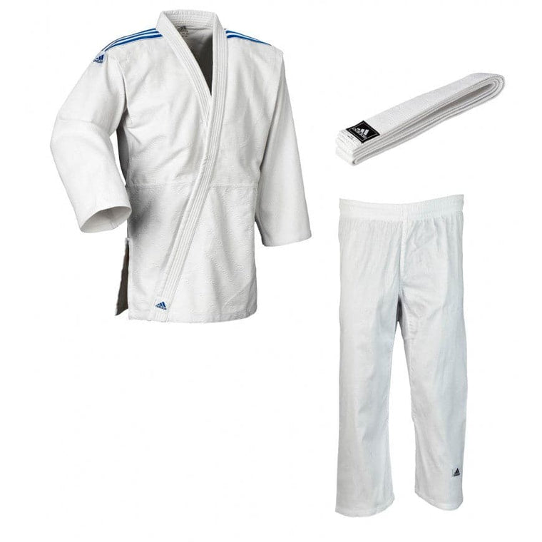 Judogi Entrenamiento ADIDAS CLUB Blanco (Bandas Azules)