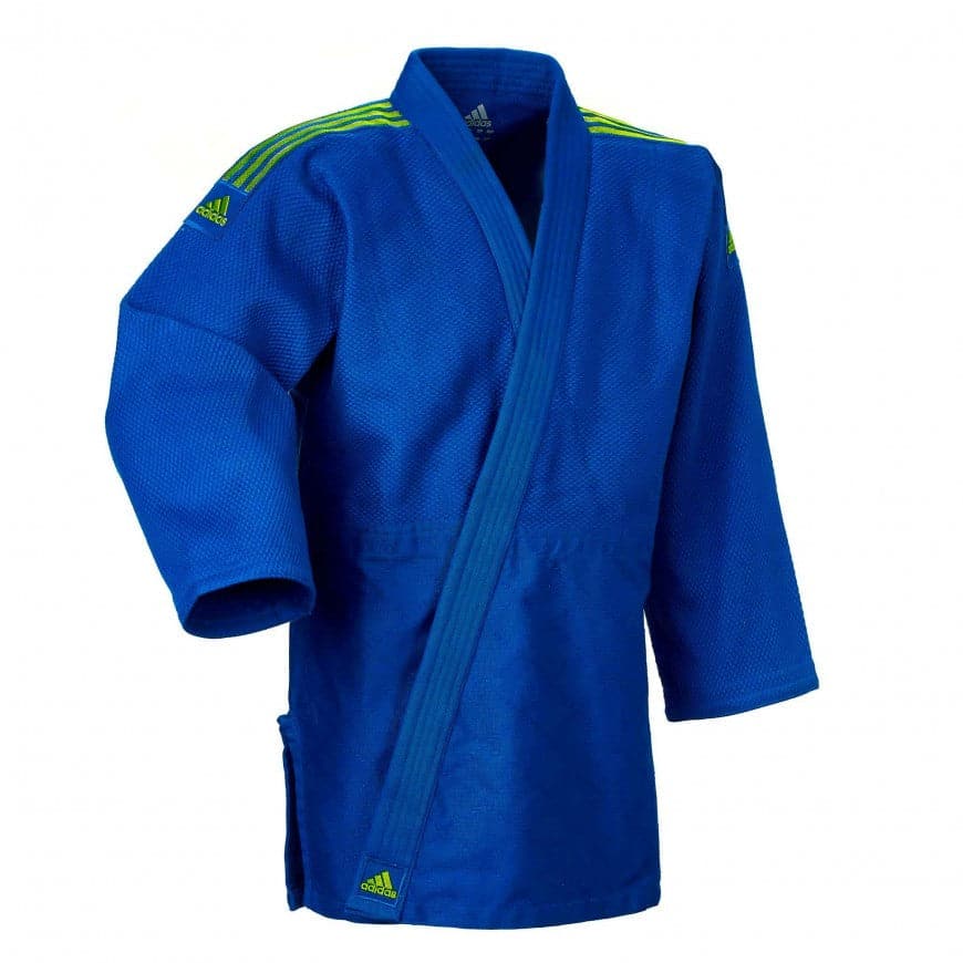 Judogi ADIDAS CONTEST Azul 650 gr (Bandas Verdes)