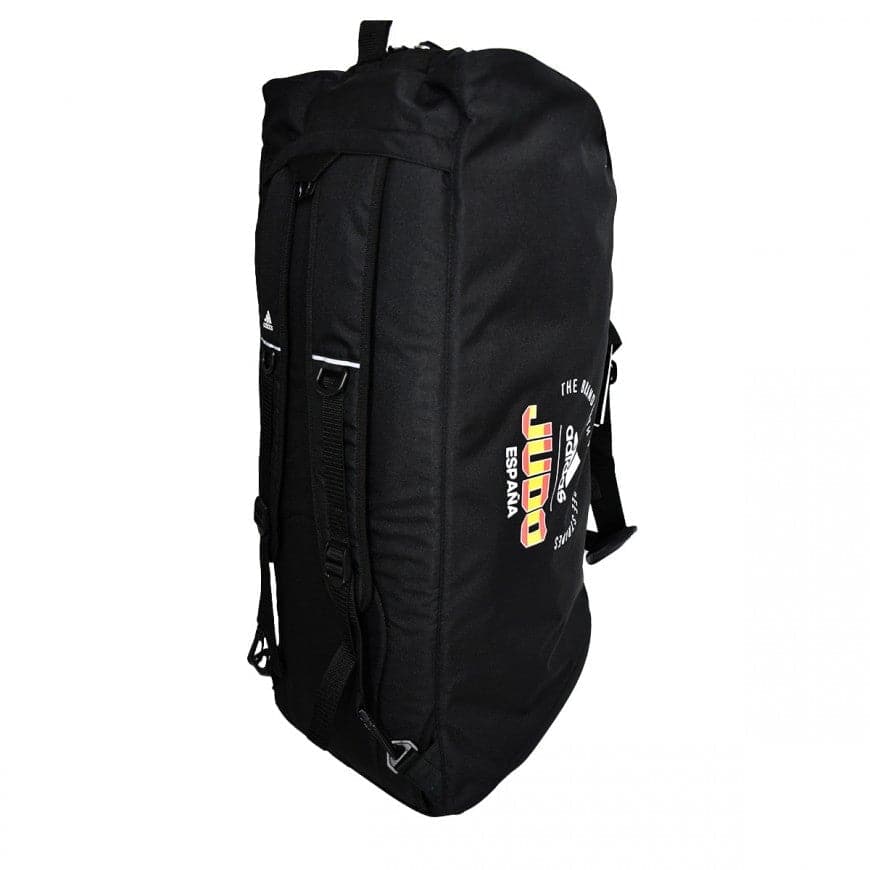 BOLSA ADIDAS "CONV.2 EN 1 JUDO" (BANDERA ESPAÑA) NEGRO