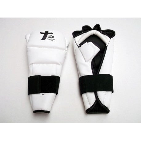 Guantes cobra de polipiel blanca