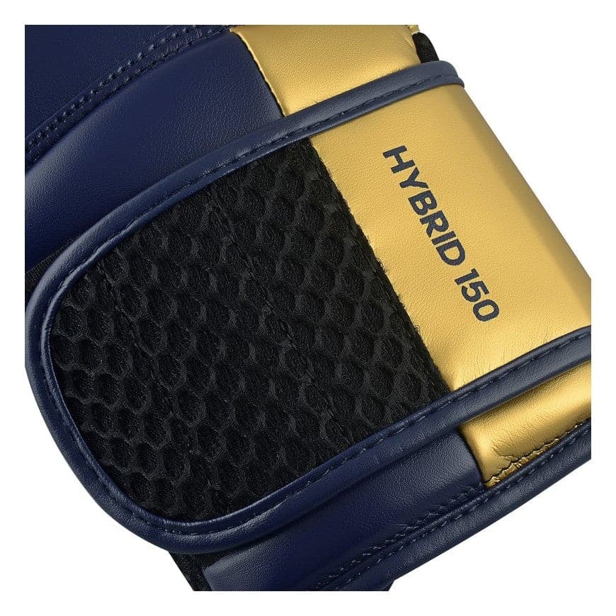 GUANTES DE BOXEO ADIDAS HYBRID 150 (AZUL/DORADO)