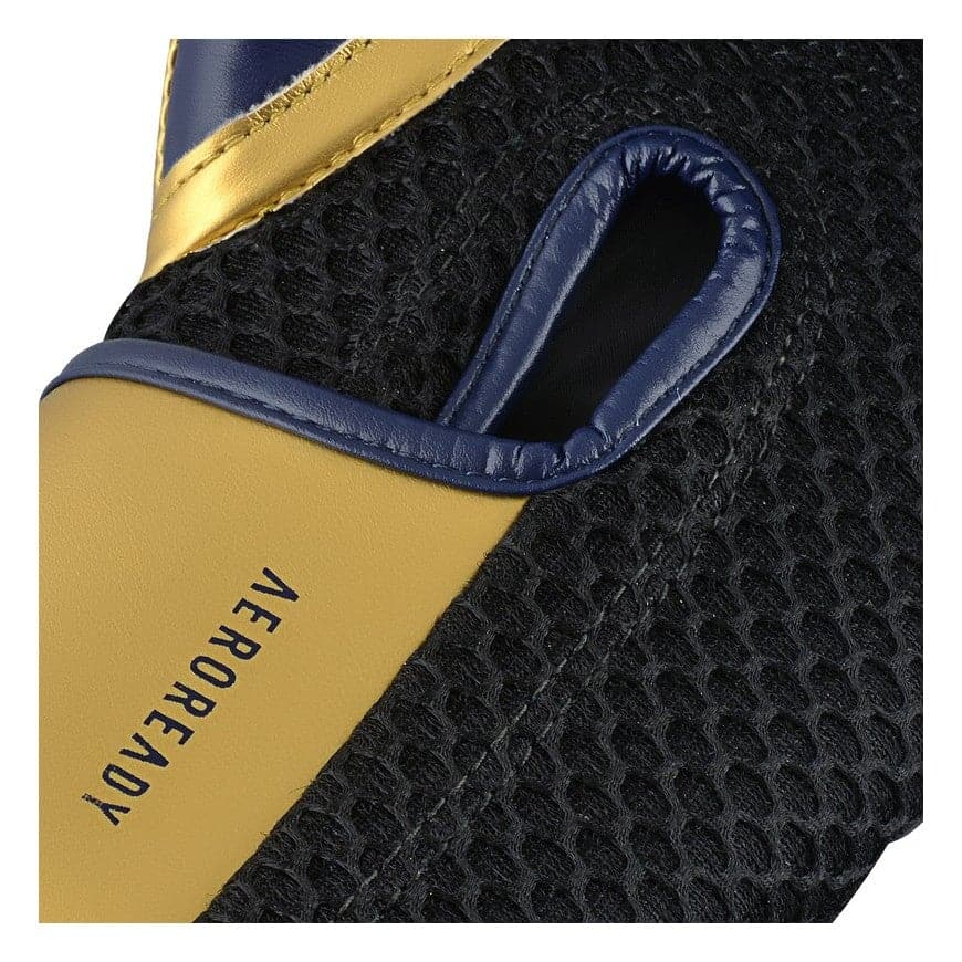 GUANTES DE BOXEO ADIDAS HYBRID 150 (AZUL/DORADO)