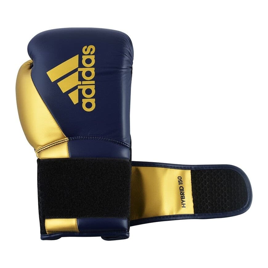 GUANTES DE BOXEO ADIDAS HYBRID 150 (AZUL/DORADO)