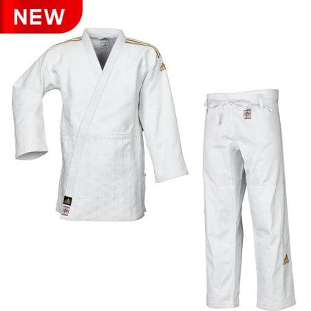 Judogi de competición ADIDAS CLUB NEW CHAMPION III SLIM FIT IJF Bandas Doradas