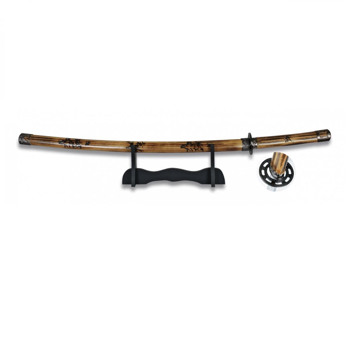 katana Hojo Ujimasa Acero Carbono con peana