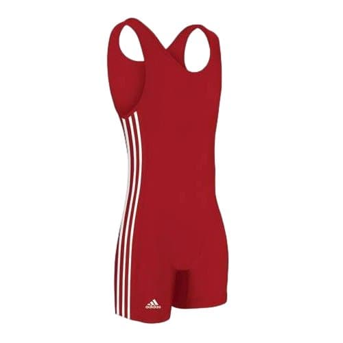 Malla Lucha Roja Hombre ADIDAS 3 Bandas Blancas