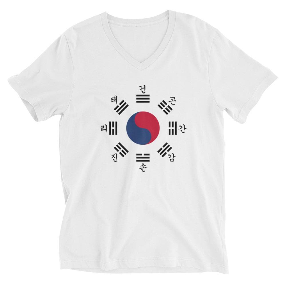 Camiseta de manga corta y cuello de pico unisex TKD