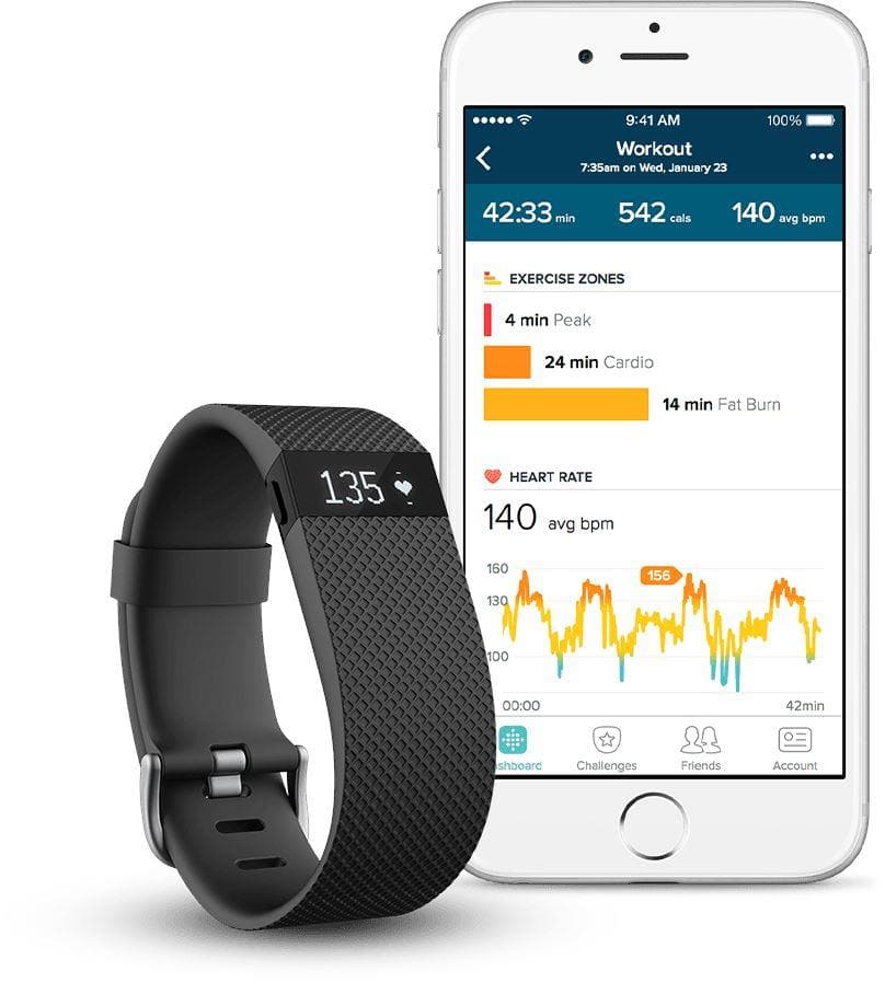 Monitor Actividad - Monitor Actividad Fitbit Charge HR Black